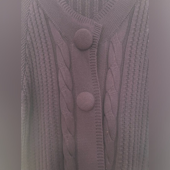 LAURA purple short sleeve purple cardigan (XL) - Picture 4 of 10